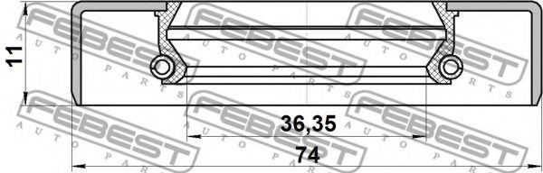 FEBEST 95GDS-39741111R Seal, drive shaft